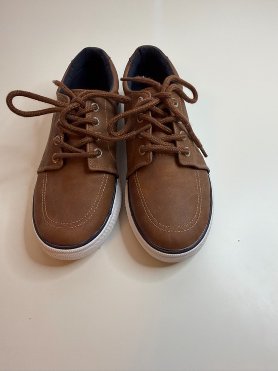 Nautica Other - Nautica Tan Lace-Up Kids Dress Sneakers with White Sole